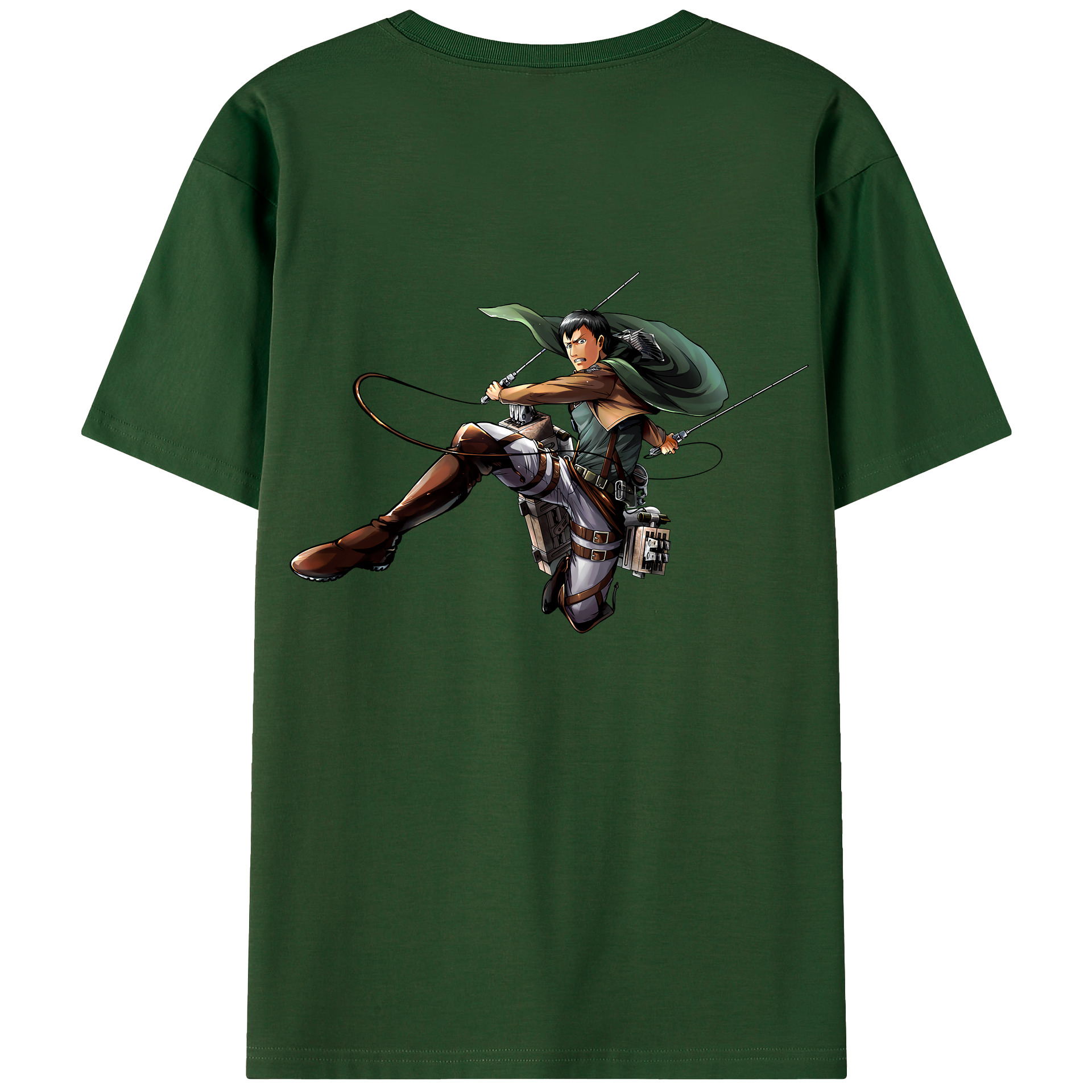 （画像用） 進撃の巨人 ベルトルト・フーバー Attack on Titan Bertholdt Hoover 綿100％半袖Tシャツ（背面プリント）